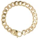 9ct Yellow Gold Plain Curb Bracelet 8.5"