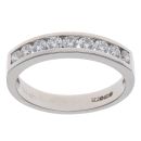 Platinum 0.50ct Brilliant Cut Diamond Half Eternity Ring