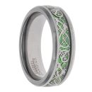 Unique & Co Tungsten And Green Carbon Fibre Wedding Ring