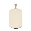 9ct Yellow Gold Plain Dog Tag Pendant