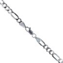 Silver Flat Figaro Chain 24"