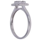 18ct White Gold 0.35ct Brilliant and Baguette Cut Diamond Cluster Ring