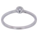 18ct White Gold 0.05ct Brilliant Cut Diamond Solitaire Ring
