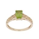 9ct Yellow Gold Peridot Single Stone Ring