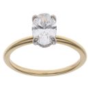 18ct Yellow Gold 1.60ct Oval Cut Lab Grown Diamond Solitaire Ring