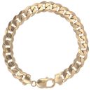 9ct Yellow Gold Flat Plain Curb Bracelet 8.5"