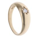 9ct Yellow Gold 0.15ct Diamond Solitaire Signet Ring