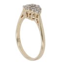 9ct Yellow Gold 0.25ct Brilliant Cut Diamond Cluster Ring