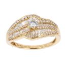 18ct Yellow Gold 1.00ct Baguette and Brilliant Cut Diamond Fancy Ring