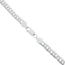 Silver Diamond Cut Double Curb Chain 20" By Icesia