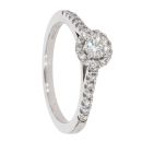 18ct White Gold 0.65ct Diamond Cluster Ring