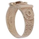 9ct Yellow Gold Textured Buckle Ring