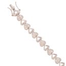 18ct White Gold 1.60ct Brilliant Cut Diamond Heart Bracelet 7"