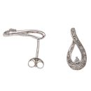 9ct White Gold 0.15ct Diamond Infinity Stud Earrings