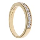 18ct Yellow Gold 0.55ct Brilliant Cut Diamond Half Eternity Ring