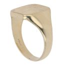 9ct Yellow Gold Plain and Patterned Signet Ring