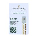 14ct Yellow Gold Monaco Curb Edge Cubic Zirconia Pave Lock Chain 24"