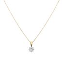 18ct Yellow Gold 0.50ct Brilliant Cut Diamond Solitaire Pendant and Chain 18"