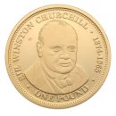 2015 Churchill 50th Anniversary Tristan Da Cunha 1 Pound Coin Coin Boxed