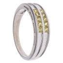 9ct White Gold Yellow Gemstone Fancy Ring