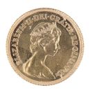 1982 Elizabeth II Decimal Portrait UK Half Sovereign Coin