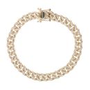 9ct Yellow Gold Cubic Zirconia Curb Bracelet 8.5"