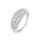 9ct White Gold Big Show Lab Grown Diamond Cluster Ring G VS