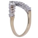 9ct Yellow Gold Cubic Zirconia Wishbone Ring