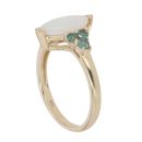 9ct Yellow Gold Opal and Green Gemstone Ring