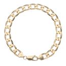 9ct Yellow Gold Curb Bracelet 9"
