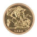 1982 Elizabeth II Decimal Portrait UK Half Sovereign Coin