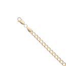 9ct Yellow Gold Flat Curb Bracelet 8"