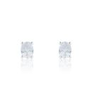 9ct White Gold Oval Lab Grown 0.50ct Diamond Cut Studs