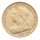 1901 Victoria Old Head UK Half Sovereign Coin