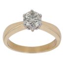 18ct Yellow Gold 1.02ct Tinted Brilliant Cut Diamond Solitaire Ring