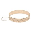 9ct Yellow Gold Patterned Hinged Bangle