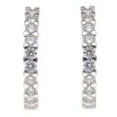 9ct White Gold 0.70ct Brilliant Cut Lab Grown Diamond Hoop Earrings