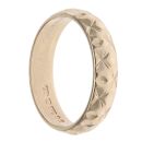 9ct Yellow Gold Patterned Wedding Band 4.1mm
