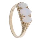 9ct Yellow Gold Opal Three Stone Ring