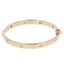 9ct Yellow Gold 1.00ct Brilliant Cut Diamond Bangle