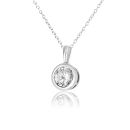 9ct White Gold 2.00ct Oval Lab Grown Diamond Pendant
