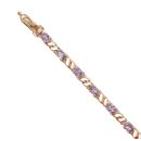 9ct Yellow Gold Tanzanite Bracelet 7.5"
