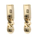 14ct Yellow Gold Monaco Classic Plain Drop Earrings