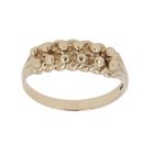 9ct Yellow Gold Two Row Keeper Ring