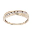 9ct Yellow Gold Cubic Zirconia Crossover Ring