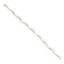 9ct Yellow Gold 0.04ct Diamond Curve Bracelet 7"