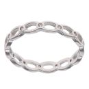 Silver Cubic Zirconia Chain Link Fancy Ring By Icesia