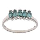 9ct White Gold Green Sapphire Eternity Ring