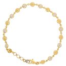 22ct Yellow And White Gold Fancy Granulation Bracelet 7"