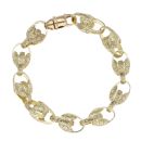 9ct Yellow Gold Tulip Bracelet 9"
